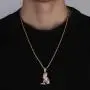 Moca Jewelry Hip Hop Iced Out Bling Personality Owl Pendent 18K Gold Plated Chain Necklace for Men Women Moca Jewelry Hip Hop Iced Out Bling Personality Owl Pendent 18K Gold Plated Chain Necklace for Men Women