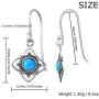 AUBE JEWELRY Hypoallergenic 925 Sterling Silver Celtic Open Knot Opal Earrings, Dangle Earrings for Women