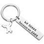 WUSUANED We Scare Because We Care Keychain with Monster Charm Movie Lover Jewelry Gift for Movie Fan Best Friend