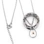 Uloveido Christian Circle Round Ring Necklace Engraved Faith As Small As A Mustard Seed Can Move Mountains Y958