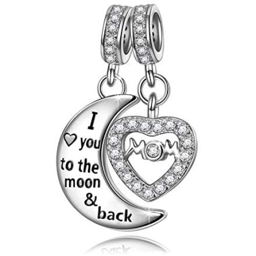 NINAQUEEN Best Gift for Mom 925 Sterling Silver Women Constellation Bead Charms with 5A Cubic Zirconia Gifts for Her