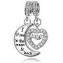 NINAQUEEN Best Gift for Mom 925 Sterling Silver Women Constellation Bead Charms with 5A Cubic Zirconia Gifts for Her