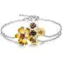 Santuzza Sunflower Bracelets Genuine 925 Sterling Silver Gorgeous Yellow Nano Cubic Zirconia Handmade Enamel Jewelry for Women Santuzza Sunflower Bracelets Genuine 925 Sterling Silver Gorgeous Yellow Nano Cubic Zirconia Handmade Enamel Jewelry for Women