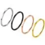 PROSTEEL 3/4pcs 1mm Stainless Steel Womens Plain Band Knuckle Stacking Midi Rings Set Comfort Fit Silver/Gold/Rose/Black Tone Size #4-#10 PROSTEEL 3/4pcs 1mm Stainless Steel Womens Plain Band Knuckle Stacking Midi Rings Set Comfort Fit Silver/Gold/Rose/Black Tone Size #4-#10