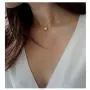 Yfe Pearl Choker Single Tiny Pearl Necklace for Women and Girls Simple Jewelry Minimalist Necklace (Gold 1 layer)