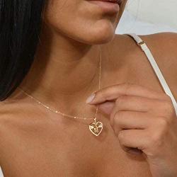 M MOOHAM Gold Initial Elephant Necklace for Women, 14K Gold Plated CZ Elephant Necklaces for Women Girl Friendship Necklace Elephant Gifts for Friends Female Teen Girls