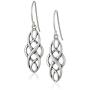 Sterling Silver Celtic Design Oval Dangle Earrings