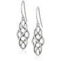 Sterling Silver Celtic Design Oval Dangle Earrings Sterling Silver Celtic Design Oval Dangle Earrings