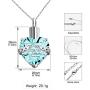 XIUDA Birthstone Crystal Urn Necklace Heart Memorial Keepsake Pendant Ash Holder Cremation Jewelry for Ashes