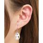 Earrings/Hummingbird Tear drop Earring Glass Dome Photo Jewelry Bird Art Earrings