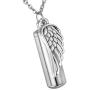 HooAMI Angel Wing Charm Memorial Urn Necklace/Keychain Cremation Jewelry for Ashes Keepsake Pendant