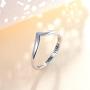 Sterling Silver Jewelry Faith Hope Love Beads Chevron Thumb Ring V Shape Ring (Size 6,7,8,9,10)
