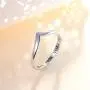 Sterling Silver Jewelry Faith Hope Love Beads Chevron Thumb Ring V Shape Ring (Size 6,7,8,9,10)