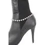 TFJ Women Western Jewelry Boot Bracelet Metal Chain Rhinestones String Shoe Charm Silver Color TFJ Women Western Jewelry Boot Bracelet Metal Chain Rhinestones String Shoe Charm Silver Color