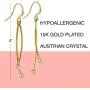 OMC Jewelry 10K Gold/Rhodium Plated Pendulum Drop Earrings OMC Jewelry 10K Gold/Rhodium Plated Pendulum Drop Earrings