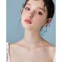 S925 Sterling Silver Jewelry Sideways Choker Necklace 14 inches to 18 inches