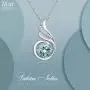 925 Sterling Silver Created Birthstone Necklaces Phoenix Jewelry Christmas Anniversary Birthday Gifts for Women