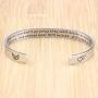 MEMGIFT Inspirational Bracelets for Women Encouragement Motivational Stainless Steel Cuff Bangle Christmas Birthday Gifts for Her Engraved Secret Message Mantra Jewelry