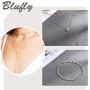 Blufly Layered Y Pendant Necklace Crystal Choker Beads Necklaces Lariat Long Necklace Chain jewelry for Women and Girls (GOLD)