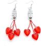 Light Up Red Hearts Dangling LED Earrings