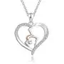 925 Sterling Silver Gymnast Gymnastic Dance Necklace Yoga Sports Heart Pendant Jewelry Birthday Gift Girl Dancer Women Her
