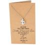 Quan Jewelry Faith Hope and Love Necklace with Heart Anchor Cross Crucifix Pendant, Nautical Pirate Inspired Charm, Religious Jewelry, Gifts for Women with Inspirational Quote on Greeting Card