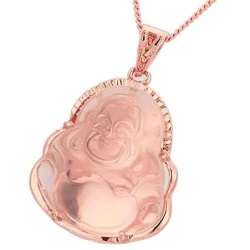 ZenBless Laughing Buddha Pendant Agate Necklace Golden Plated Copper Water Wave Chain Amulet Gift Attract Good Luck ZenBless Laughing Buddha Pendant Agate Necklace Golden Plated Copper Water Wave Chain Amulet Gift Attract Good Luck