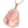 ZenBless Laughing Buddha Pendant Agate Necklace Golden Plated Copper Water Wave Chain Amulet Gift Attract Good Luck