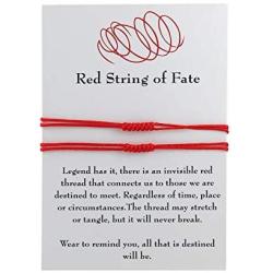 2-8 Pcs Red String Bracelet 7 Knots Kabbalah Protection Good Luck Thread Bracelets Handmade Cord Strand String Bracelets Adjustable Red String Fate Bracelets Couples Family Friends Bracelets