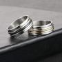 COTTVOTT 8mm Stainless Steel Spinner Rings Fashion Wedding Band Promise Rings Jewelry for Women Men
