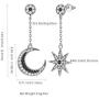 Aurora Tears Moon Jewelry Women 925 Sterling Silver Mystic Rainbow Topaz Necklace/Earring Fire Topaz Cresent Moon Birthday Gift