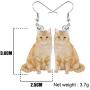 NEWEI Acrylic Drop Dangle Sitting Cat Earrings Fashion Novelty Jewelry For Girl Women Charms