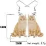 NEWEI Acrylic Drop Dangle Sitting Cat Earrings Fashion Novelty Jewelry For Girl Women Charms