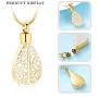mingkejw Cremation Jewelry for Ashes Tree of Life Memorial Lockets Teardrop Pendant Urn Ashes Holder Necklace Stainless Steel Keepsake