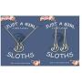 Charm Animal Sloth Drop Earrings Necklace Set,Long Chain Tassel Sloth Earrings Cute Sloth Pendant Necklace with Message Card for Women Teen Girls Child Inspired Jewelry