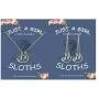 Charm Animal Sloth Drop Earrings Necklace Set,Long Chain Tassel Sloth Earrings Cute Sloth Pendant Necklace with Message Card for Women Teen Girls Child Inspired Jewelry