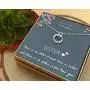 EFYTAL Sister Gift from Sister, 925 Sterling Silver Interlocking Circles Necklace, Sister Birthday Gift, Big Sister Gifts Necklaces for Sisters Jewelry