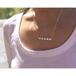 EFYTAL 50th Birthday Gifts for Women, 925 Sterling Silver Five CZ Bar Necklace For Her, 5 Decade Jewelry 50 Years Old
