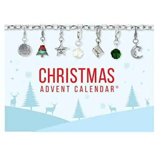 Advent Calendar Set ''Christmas Cheer'' 22 Charms with 1 Bracelet and 1 Necklace
