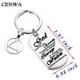 CENWA AA Recovery God Grant Me The Serenity Christian Prayer Dog Tag Keychain Sobriety Gift AA Symbol Keychain