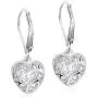 Sllaiss Heart Earrings Hollow Shaped S925 Sterling Silver Leverback Earrings for Women Girls Dangle Drop Earrings Sllaiss Heart Earrings Hollow Shaped S925 Sterling Silver Leverback Earrings for Women Girls Dangle Drop Earrings