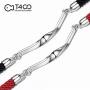 T400 925 Sterling Silver Black Red Mobius Ring Braided Rope Bracelet Valentines Day Couple Gift for Women Girls Men Boys