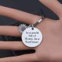 MAOFAED Sunflower Gift Sunflower Lover Gift Inspiration Gift Girl Jewelry Gift for Friend In A World Full of Roses Be a Sunflower