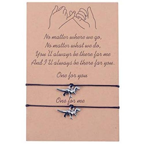 GBTBYS Pinky Promise Charm Bracelets for Women Teen Girls Lovely Distance Matching Mother Daughter Best Friends Friendship Couple Adjustable Handmdade Bracelet Gifts