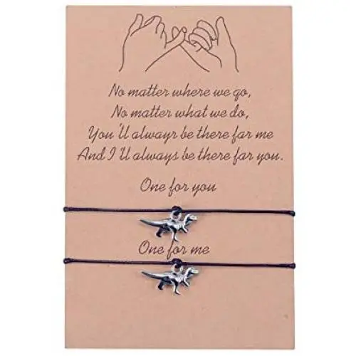 GBTBYS Pinky Promise Charm Bracelets for Women Teen Girls Lovely Distance Matching Mother Daughter Best Friends Friendship Couple Adjustable Handmdade Bracelet Gifts
