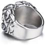 Elfasio Men Stainless Steel Rings The Devil Dragon Eye/Eyes of Hell Demon Red/Blue/Purple/Green Biker Vintage Ring Size 8-15
