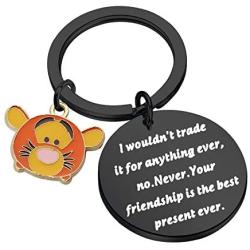 SEIRAA the Pooh Quote Gifts Tigger Key Chain Your Friendship is Best Present Ever True Friends Jewelry Pooh Tigger BFF Gift