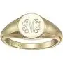 Saalort Customized Female Signet Ring Personalized 925 Sterling Silver Custom 3 Letters Saalort Customized Female Signet Ring Personalized 925 Sterling Silver Custom 3 Letters