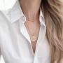 Turandoss Gold Necklaces for Women - 14K Gold Plated Lock Evil Eye Medallion Vintage Coin Necklace Bee Sun Moon Shell Gold Chain Necklace Layered Paperclip Chain Necklaces for Women Jewelry Gifts