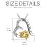 Sterling Silver Rabbit Butterfly Turtle Fox Necklace Heart Pendant Forever in My Heart Necklace for Women Girls Friends